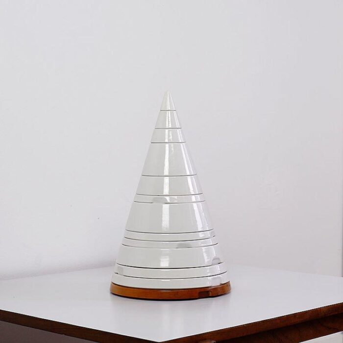 ceramic pyramid table service attributed to pierre cardin 1969 set of 9 2926