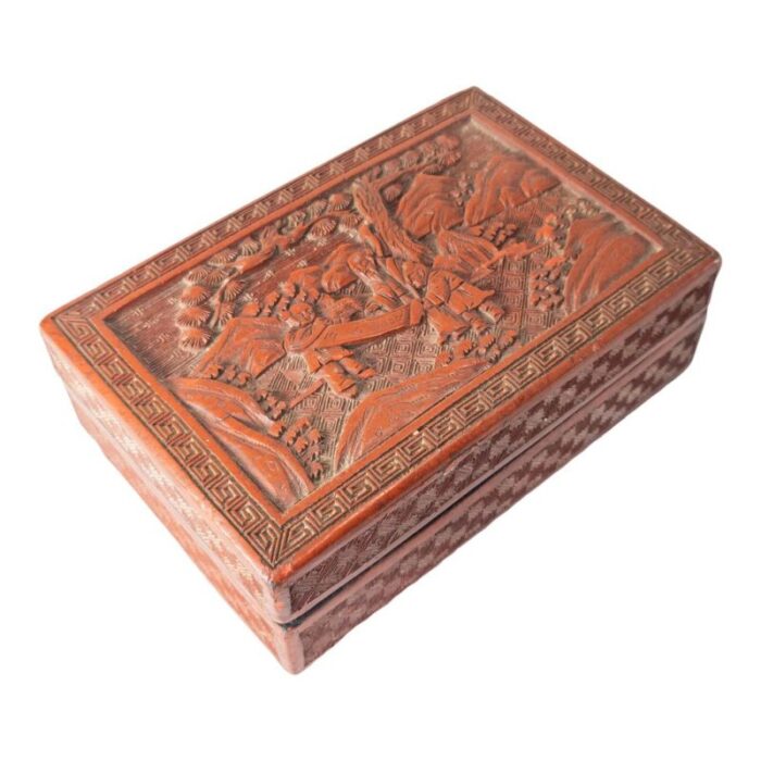 chinese red cinnabar lacquer box 1