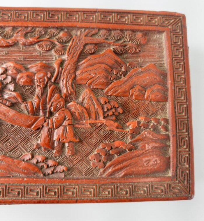 chinese red cinnabar lacquer box 5