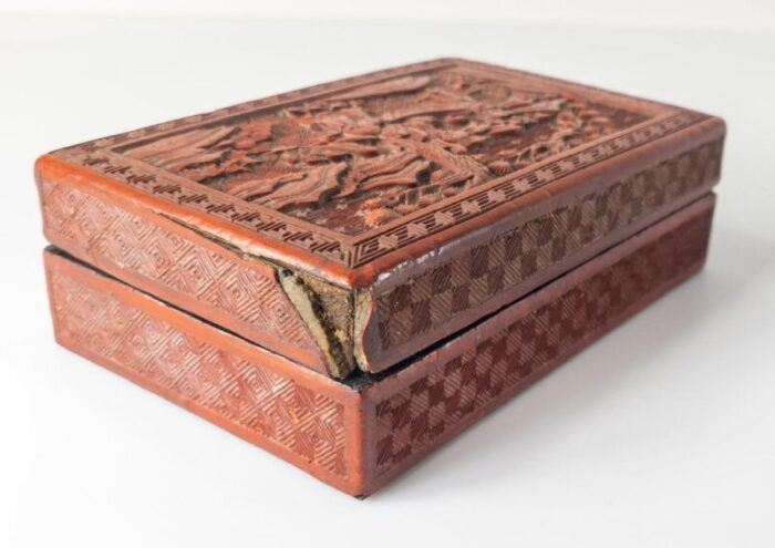 chinese red cinnabar lacquer box 6