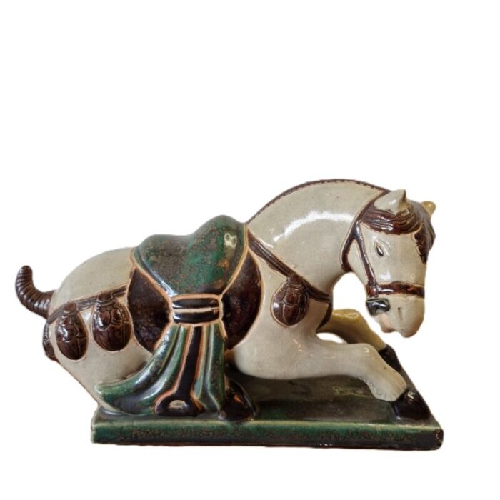 chinese tang style ceramic horse 1950s 1