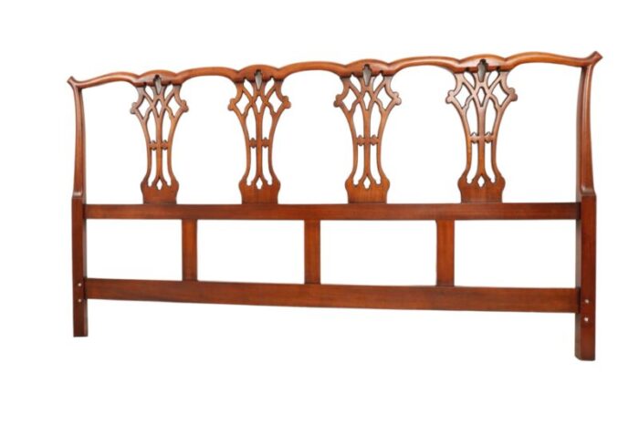 chippendale style king headboard in mahogany 2731