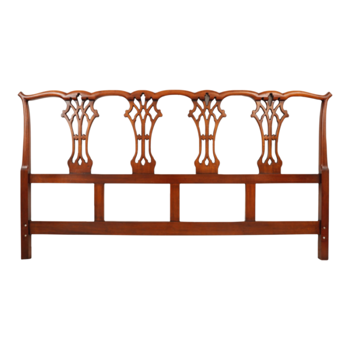 chippendale style king headboard in mahogany 9665