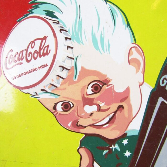 coca cola enamel sign 1957 2