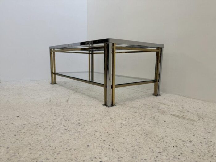 coffee table attributed to belgo chromdewulf selection 1970s 7000