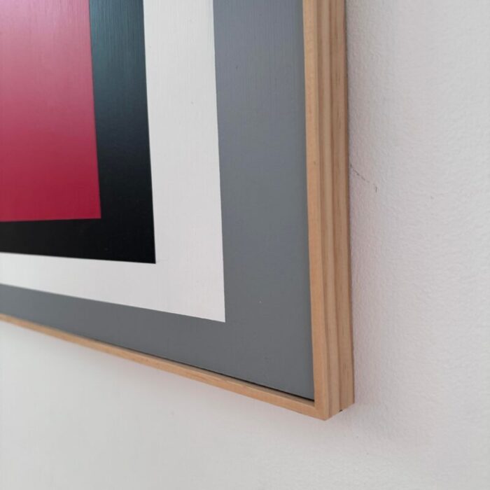 contemporary bauhaus style painting framed 0380