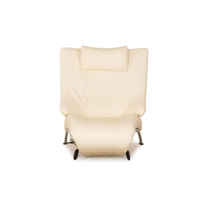 cream solo 699 leather lounge chair from wk wohnen 3112