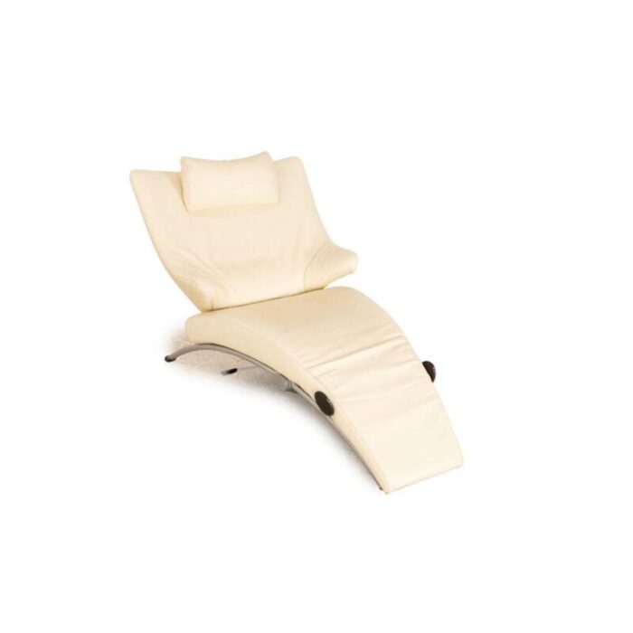 cream solo 699 leather lounge chair from wk wohnen 9663