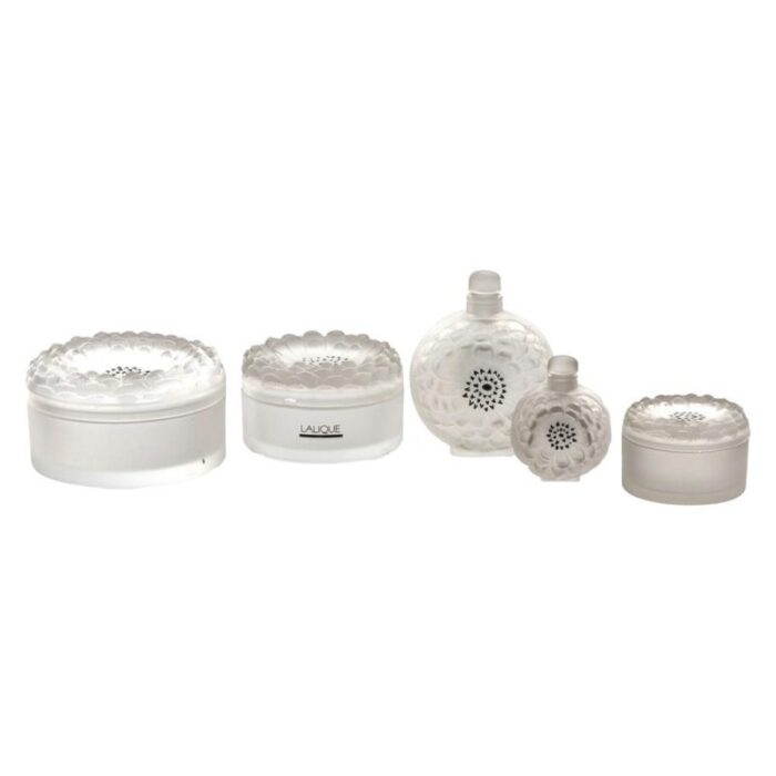 dalhia toiletry kit from lalique france set of 5 6765