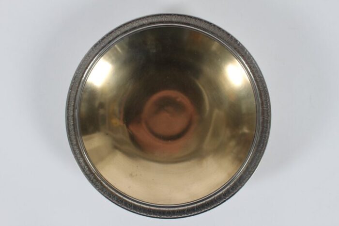 danish art deco decorative bronze bowl with silver and gold by just andersen 1930s 1