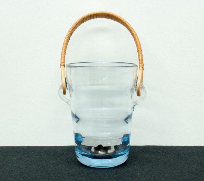 danish glass ice bucket by per luetken for holmegaard 1960s 2