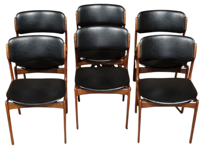 danish model 49 chairs by erik buch for oddense maskinerei 1960s set of 2 9439