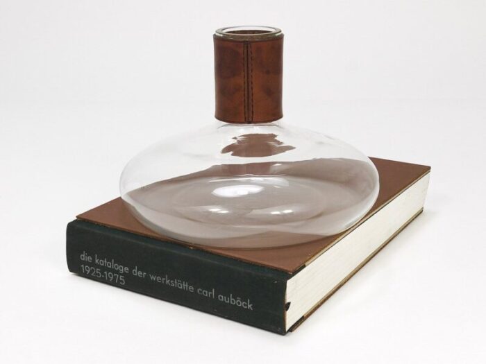 decanter with brown leather top by carl auboeck 1950s 3