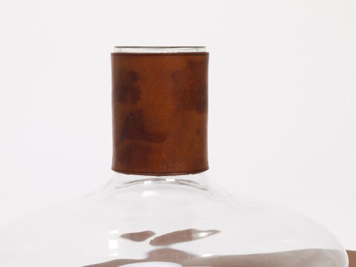 decanter with brown leather top by carl auboeck 1950s 9