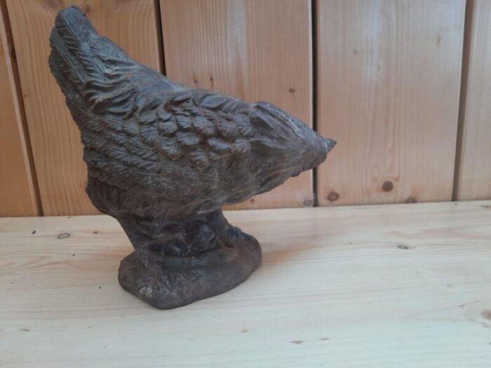 decorative cast iron garden chicken 3