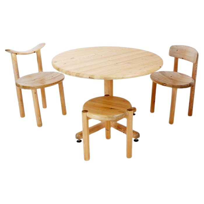 dining set by rainer daumiller for hirtshals sawvrk as denmark 1970s set of 4 3049