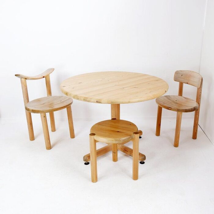 dining set by rainer daumiller for hirtshals sawvrk as denmark 1970s set of 4 3082