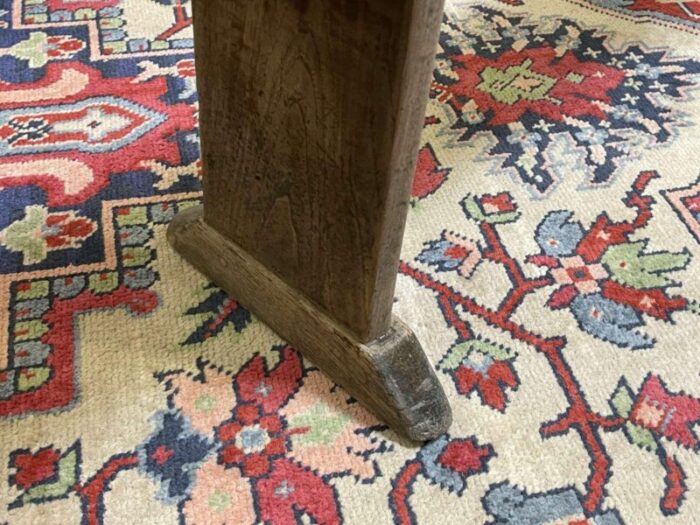 early 20th century chestnut farm table bench 5868