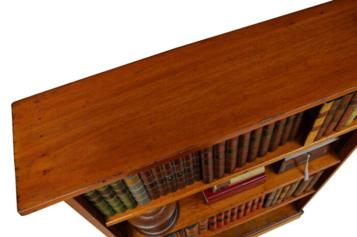 early 20th century mahogany open bookcase 1920s 7035