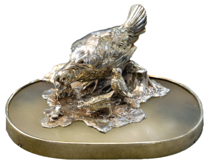 edmond lhote sculpture group 1910 sterling silver 8158