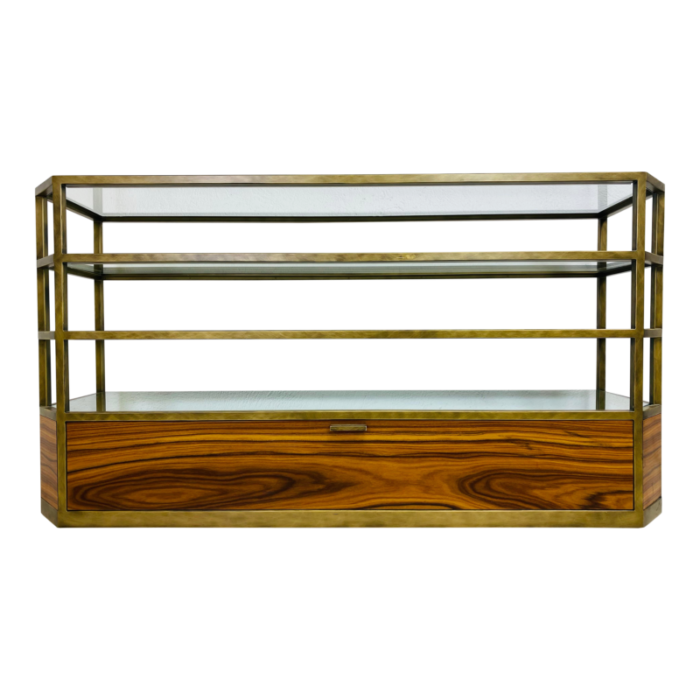 elegant vintage italian shelving console 4778