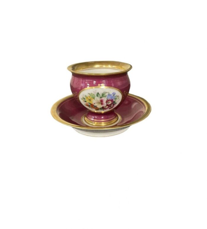 empire style cup and saucer from royal copenhagen set of 2 1