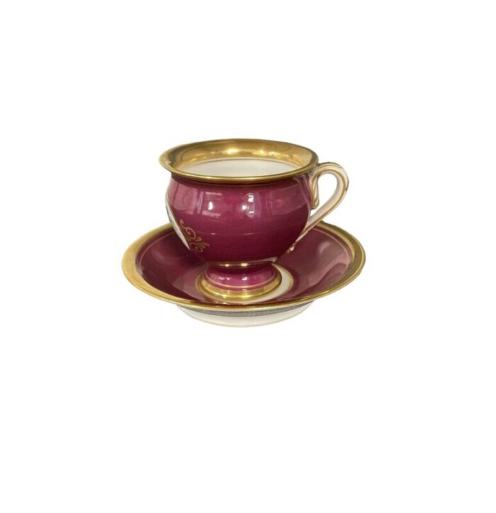 empire style cup and saucer from royal copenhagen set of 2 4