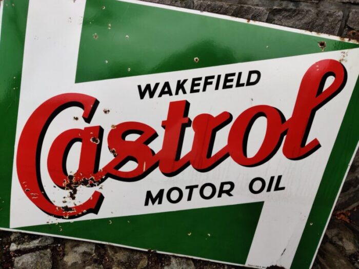 enamel castrol sign 1960s 3