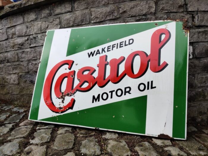 enamel castrol sign 1960s 4