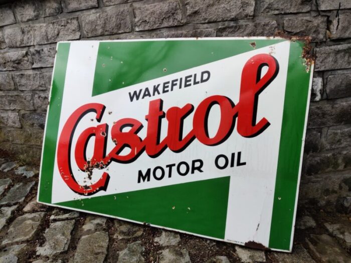 enamel castrol sign 1960s 5