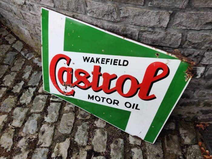 enamel castrol sign 1960s 6