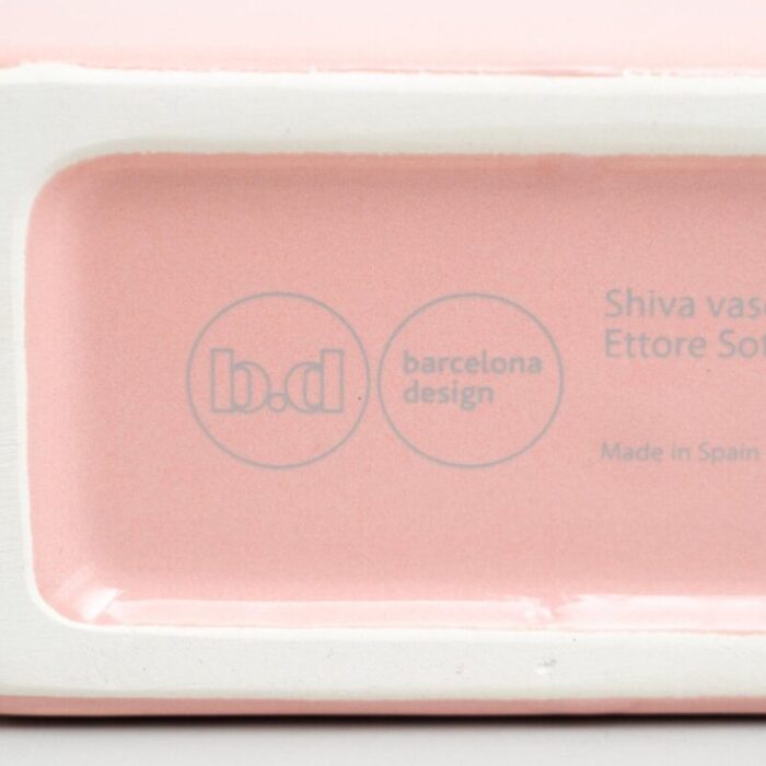 ettore sottsass pink ceramic shiva flower vase attributed to bd barcelona 2021 16