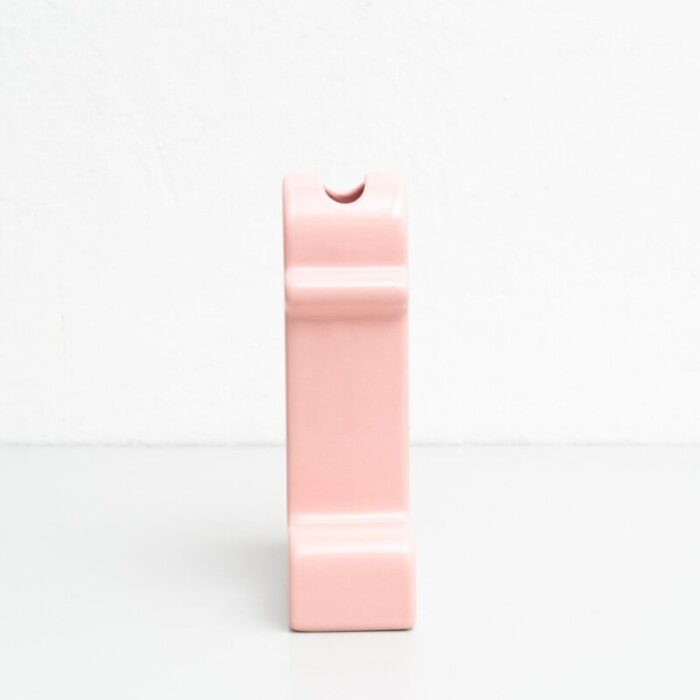 ettore sottsass pink ceramic shiva flower vase attributed to bd barcelona 2021 5