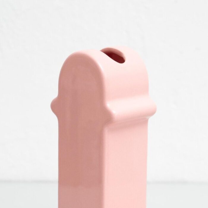 ettore sottsass pink ceramic shiva flower vase attributed to bd barcelona 2021 9