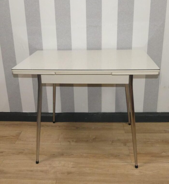 extendable chrome formica kitchen table 1960s 7773