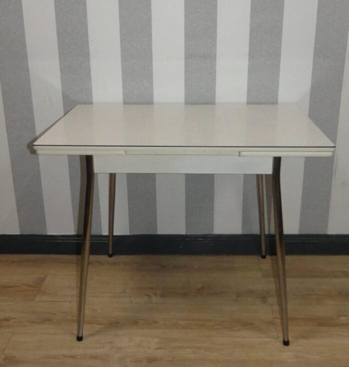 extendable chrome formica kitchen table 1960s 8906