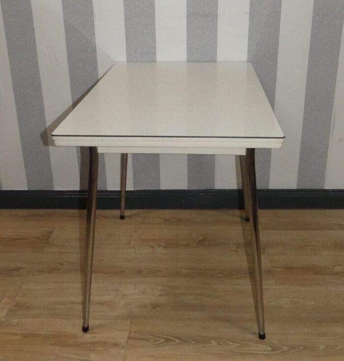 extendable chrome formica kitchen table 1960s 8931