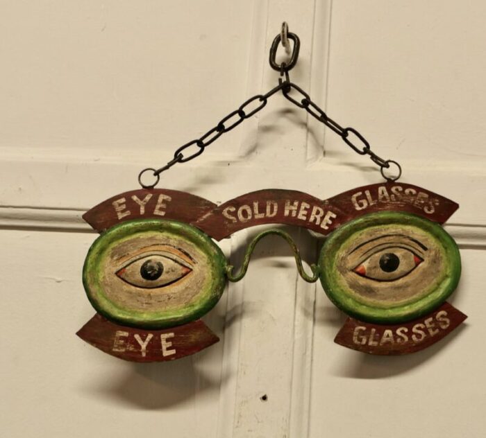 eye and glasses window display trade sign 1930s 1