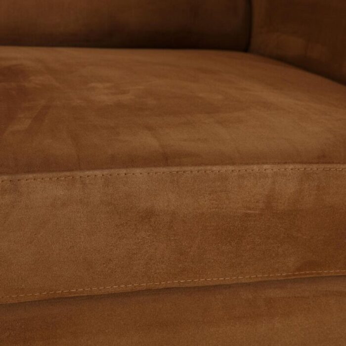 fabric three seater brown sofa from ewald schillig 0742