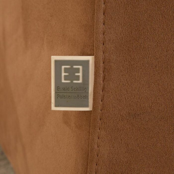 fabric three seater brown sofa from ewald schillig 0775