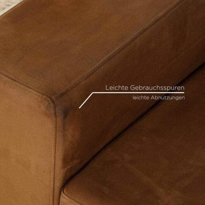 fabric three seater brown sofa from ewald schillig 1164