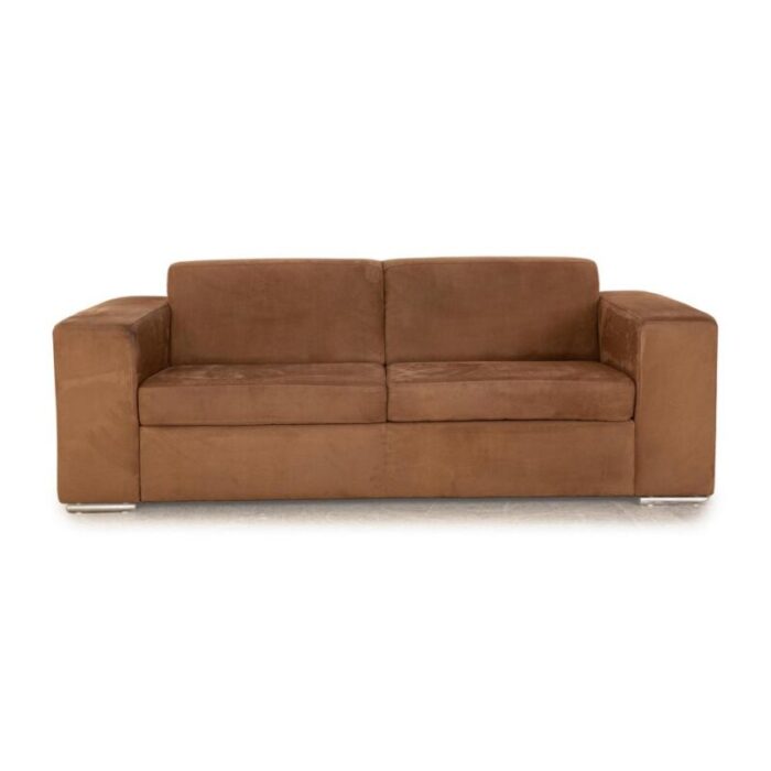 fabric three seater brown sofa from ewald schillig 6874