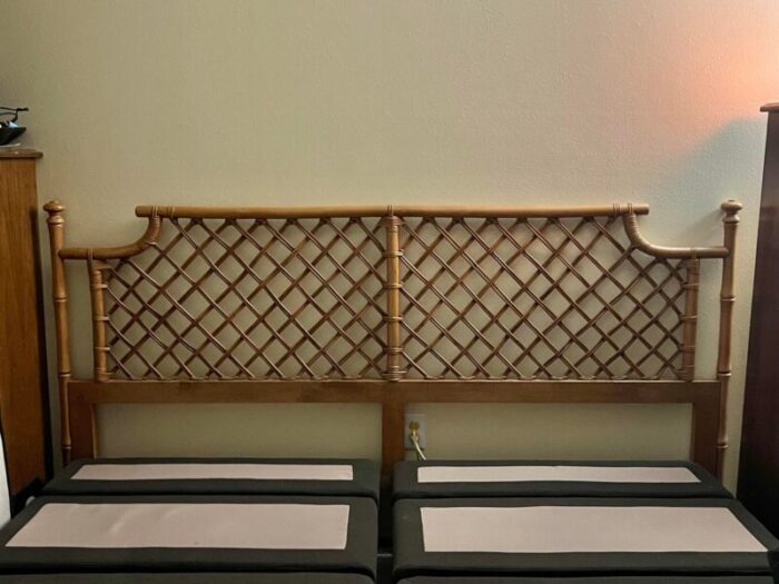 ficks reed pagoda style bamboo and rattan king headboard 2378