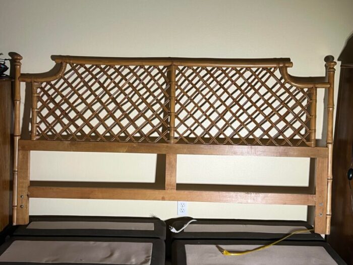 ficks reed pagoda style bamboo and rattan king headboard 6274