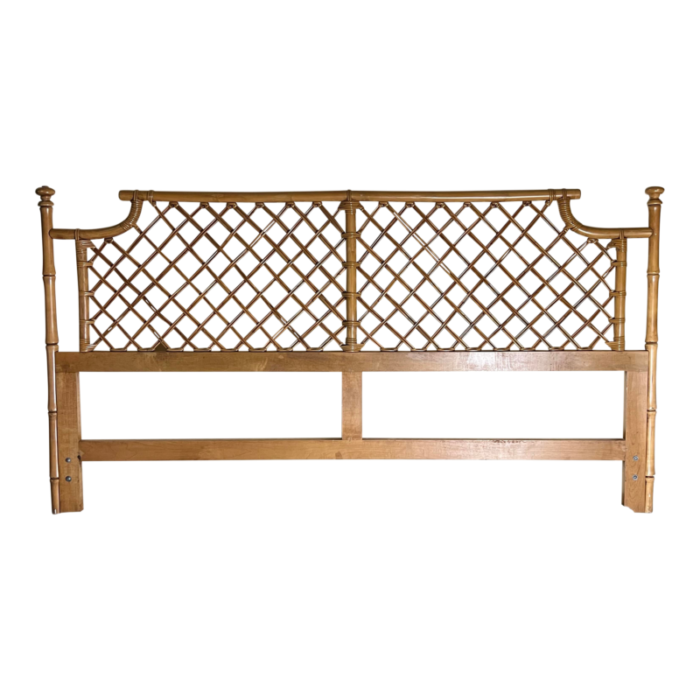 ficks reed pagoda style bamboo and rattan king headboard 9348