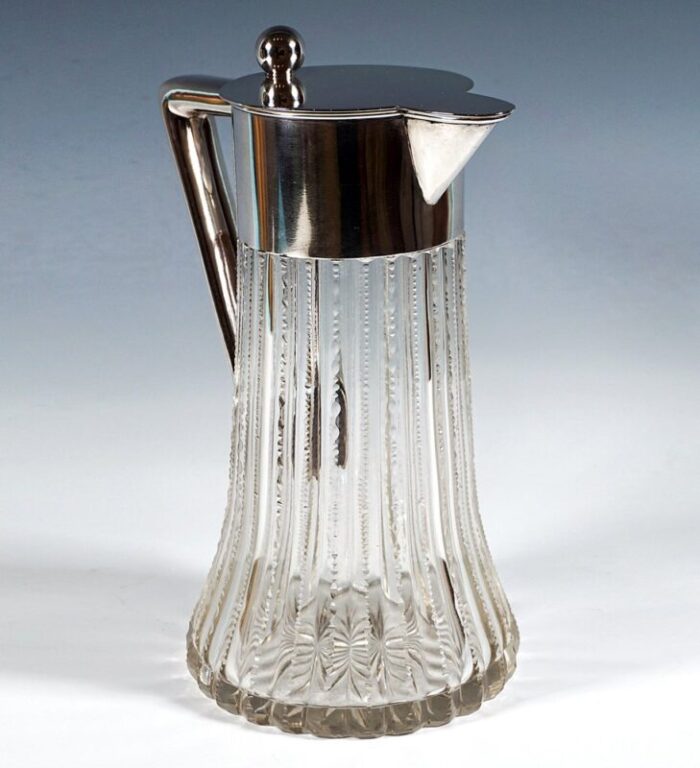 finely cut glass decanter with silver mount from wilkens sons 1909 3