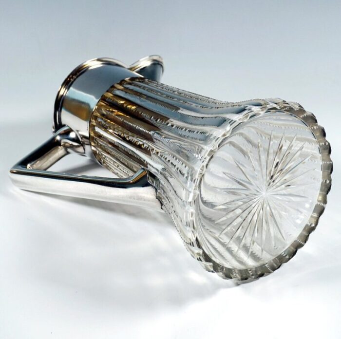 finely cut glass decanter with silver mount from wilkens sons 1909 8