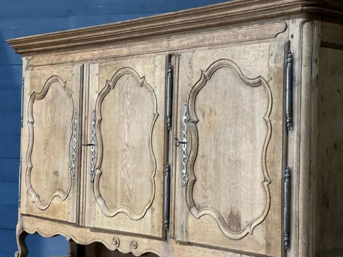 french bleached oak 6 door larder cupboard 1870s 6901