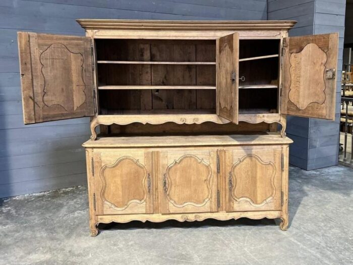 french bleached oak 6 door larder cupboard 1870s 9132