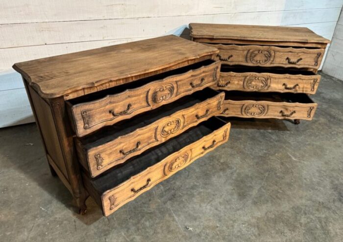 french bleached oak chests of drawers 1920s set of 2 1510